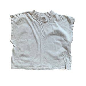 Zara Greyish-White Muscle Tee